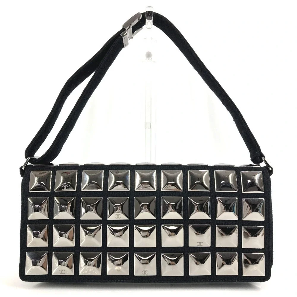 CHANEL Black Logo Shoulder Bag